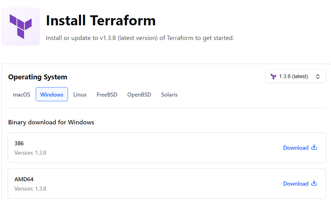 Install terraform